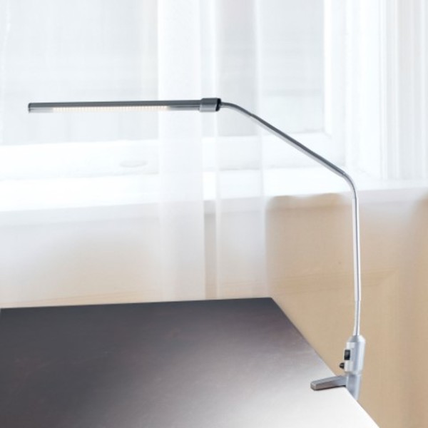 Hastings Home Hastings Home Modern Contemporary LED Clamp Desk Lamp Silver 792447ERT